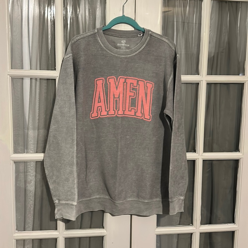 AMEN Crewneck Ribbed Sweatshirt
